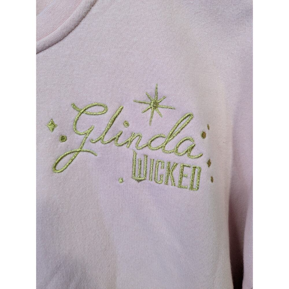 Wicked Box Lunch Sweatshirt Womens Medium Glinda Embroidered Pullover Crew Neck - Picture 3 of 11